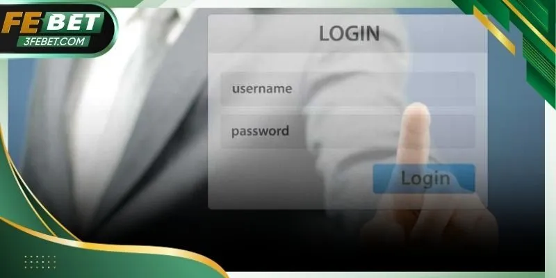 Giao diện đăng nhập Febet với thao tác rõ ràng và trực quan