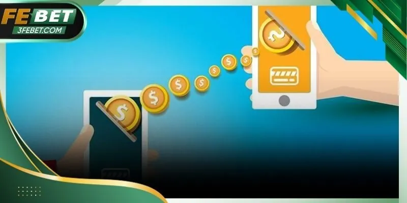 Thao tác rút tiền trực tiếp trên ứng dụng Febet, giao diện thân thiện và rõ ràng
